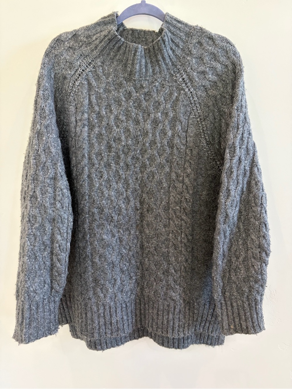 a new day Heather Gray Cable Knit Sweater